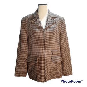 🏵 Embassy Row Vintage Pure Wool Plaid Houndstooth Size 6